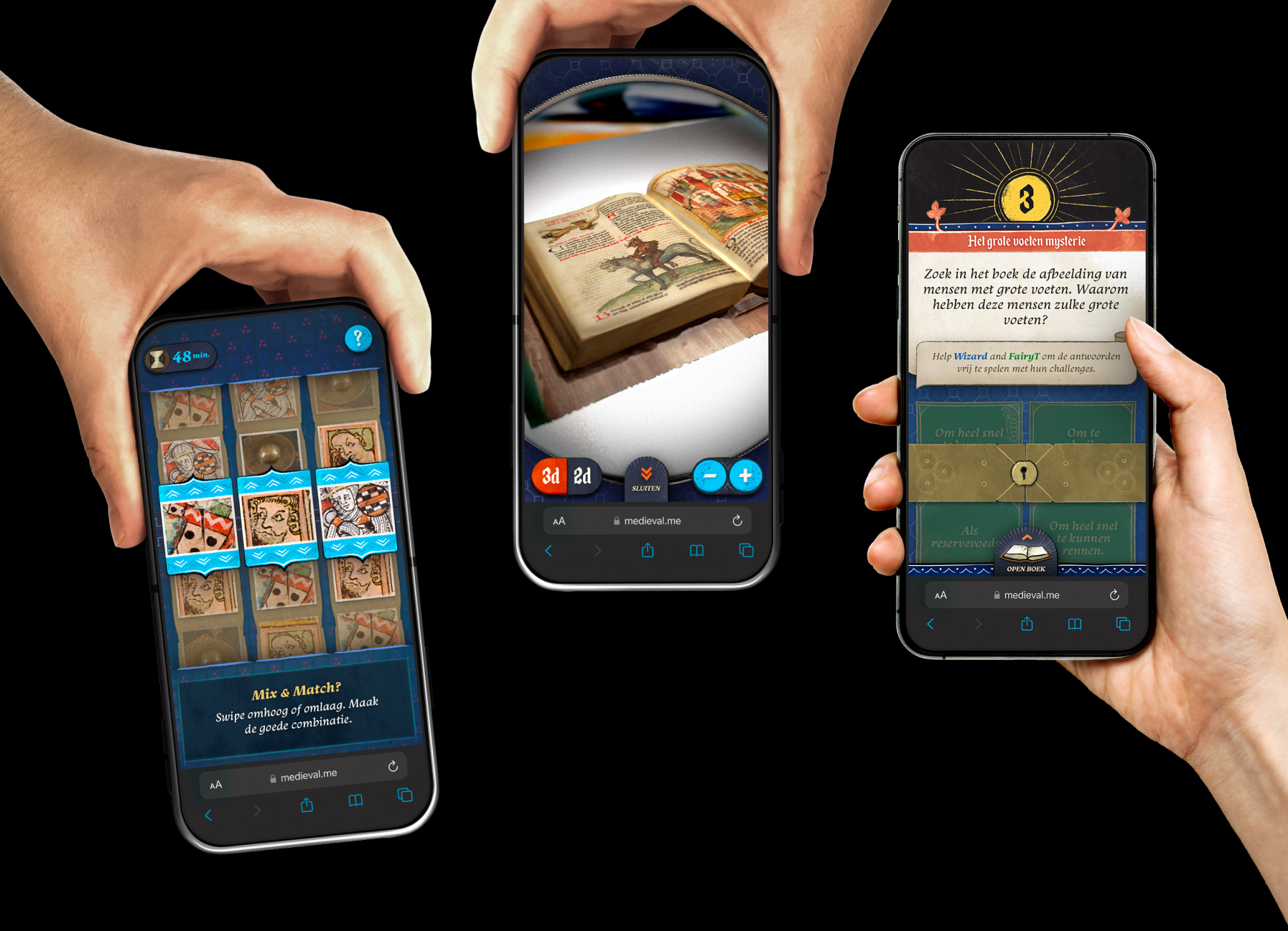 Hands holding smartphones together like puzzel pieces